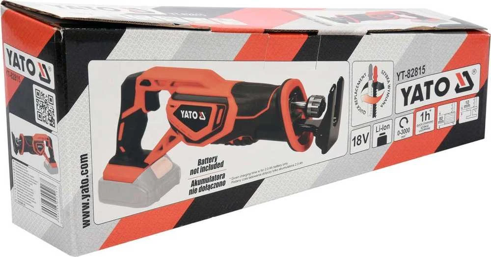 YATO SAW SAW 18V Li-ION BE AKUMULIATORIŲ IR Įkroviklio YT-82815