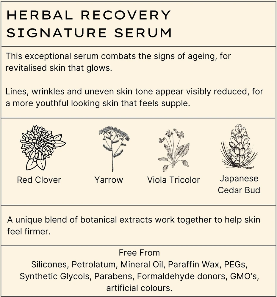 „Jurlique Herbal Recovery Signature“ stangrinamasis veido serumas, 30 ml