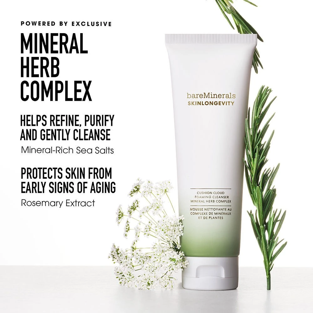 Bare Minerals Bareminerals Skinlongevity porolono debesų putojantis valiklis, 120 ml
