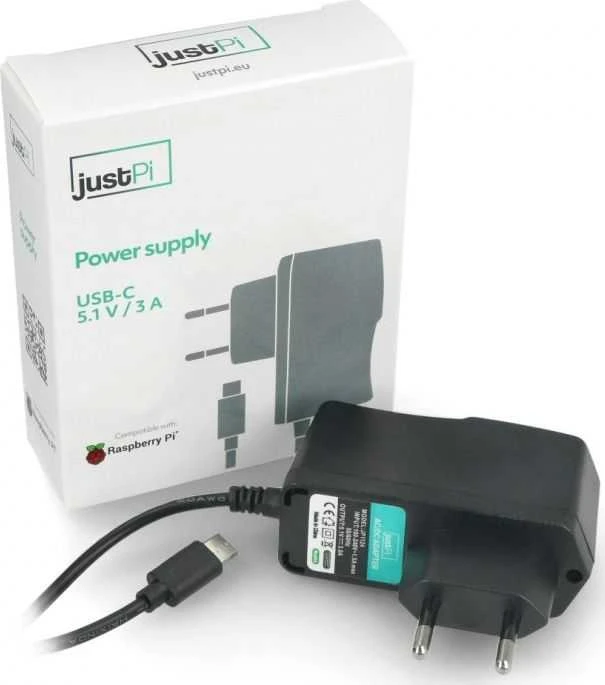 Kita Aboutpi Maitinimo šaltinis justPi USB-C 5.1V/3A, skirtas Raspberry Pi 4B