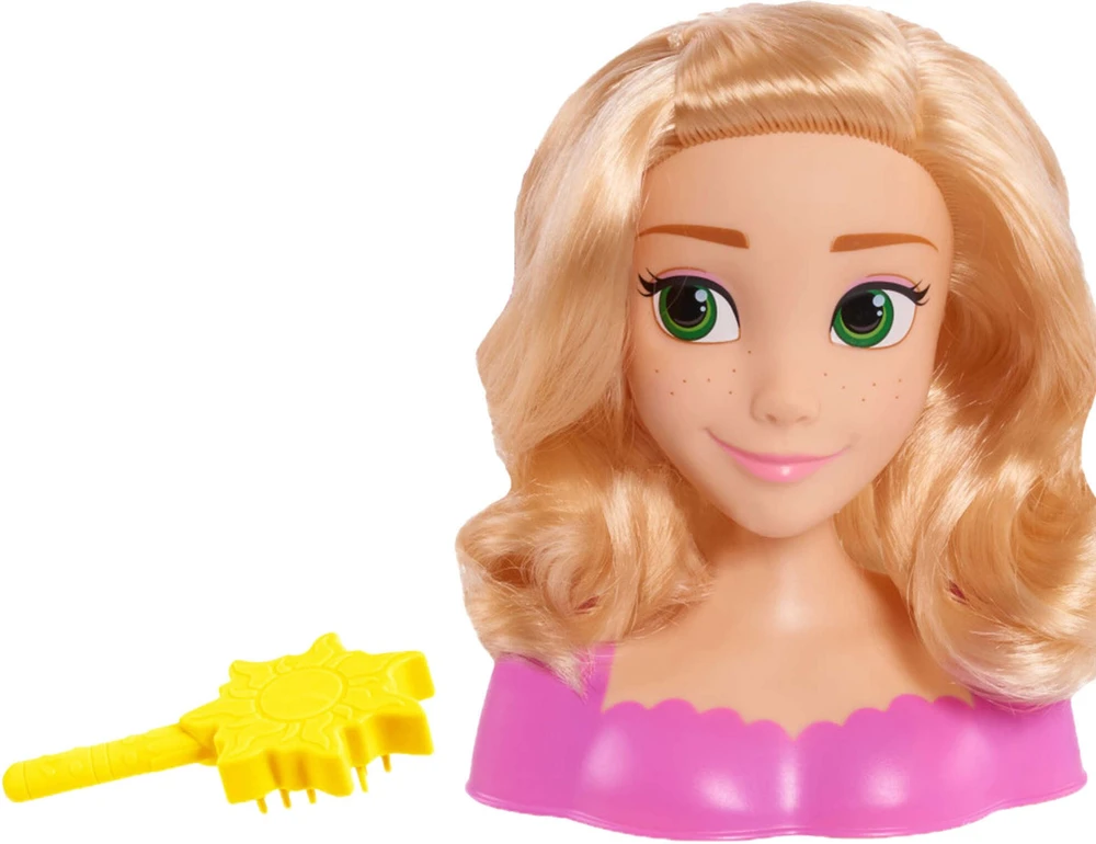 justplay Lėlės galvutė šukavimui ir plaukų formavimui Princess Disney Rapunzel Tangled +šepetys