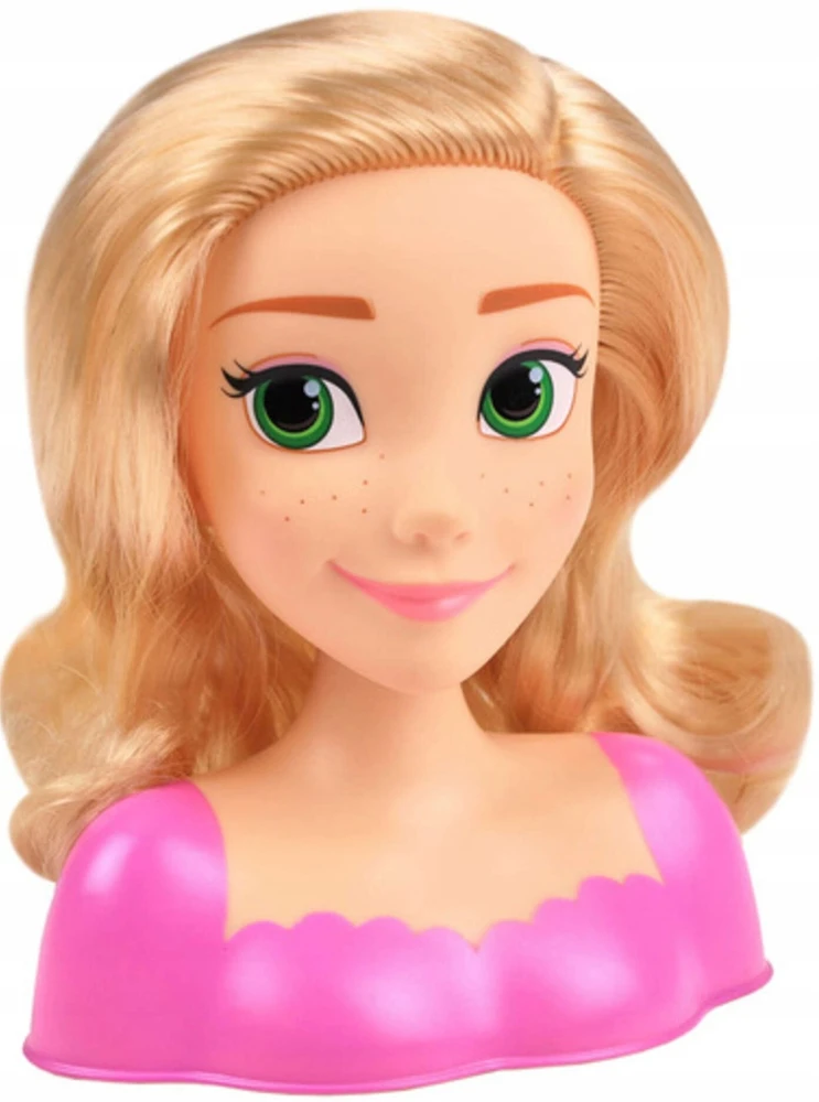 justplay Lėlės galvutė šukavimui ir plaukų formavimui Princess Disney Rapunzel Tangled +šepetys