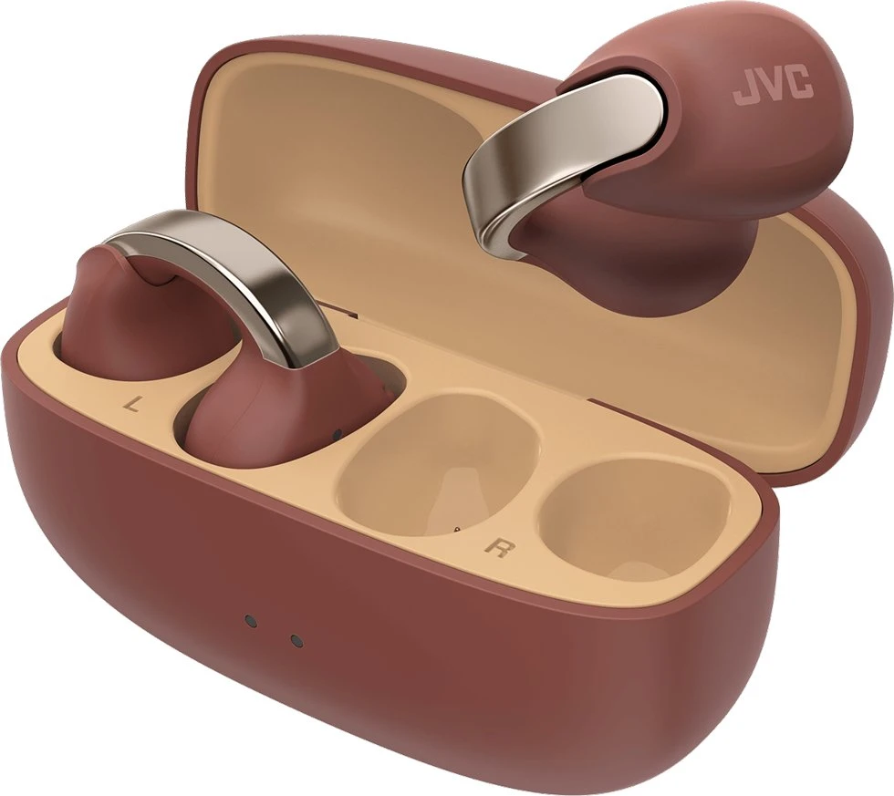 JVC HA-NP1TTU - open-back TWS earcuff ausinės, burgundy