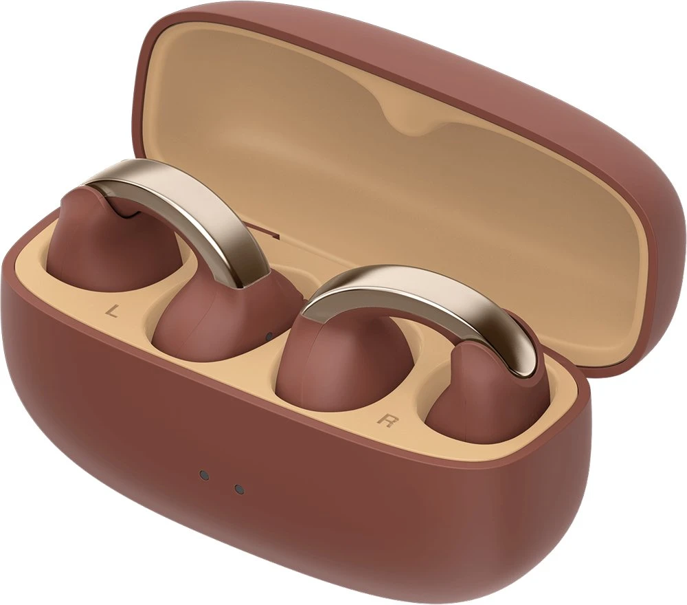 JVC earcuff ausinės atvirame įkrovimo dėkle