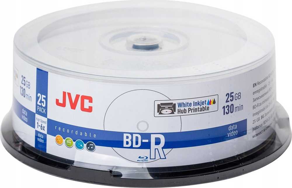 JVC BD-R 25 GB 6x25 vnt. (JVBDR25P)