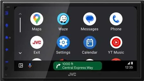 Automagnetola Automobilinis monitorius JVC KW-M595DBT automobilinis medijos imtuvas - Juodas, su Wi-Fi ir Bluetooth