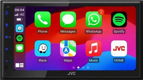 Automagnetola Automobilinis monitorius JVC KW-M595DBT automobilinis medijos imtuvas - Juodas, su Wi-Fi ir Bluetooth