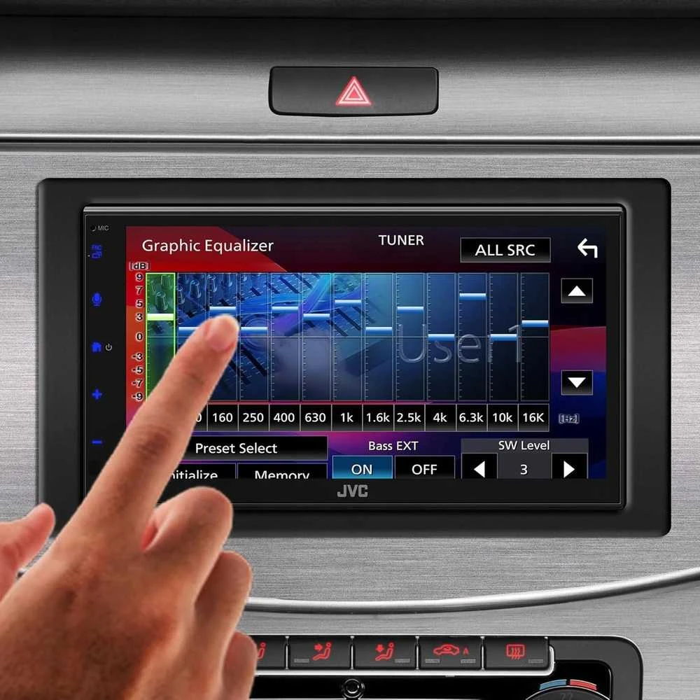 Automagnetola JVC, KW-M695DBW 2-DIN AV grotuvas su 6.8" ekranu, Bluetooth