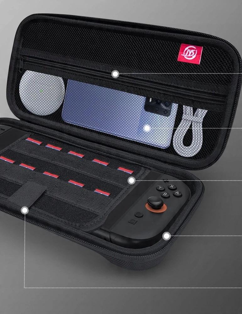 JYS 14 vienetų priedų rinkinys: laikikliai, dėklas, įkroviklis, stovas Nintendo Switch 2 NS2293 (SB10202)