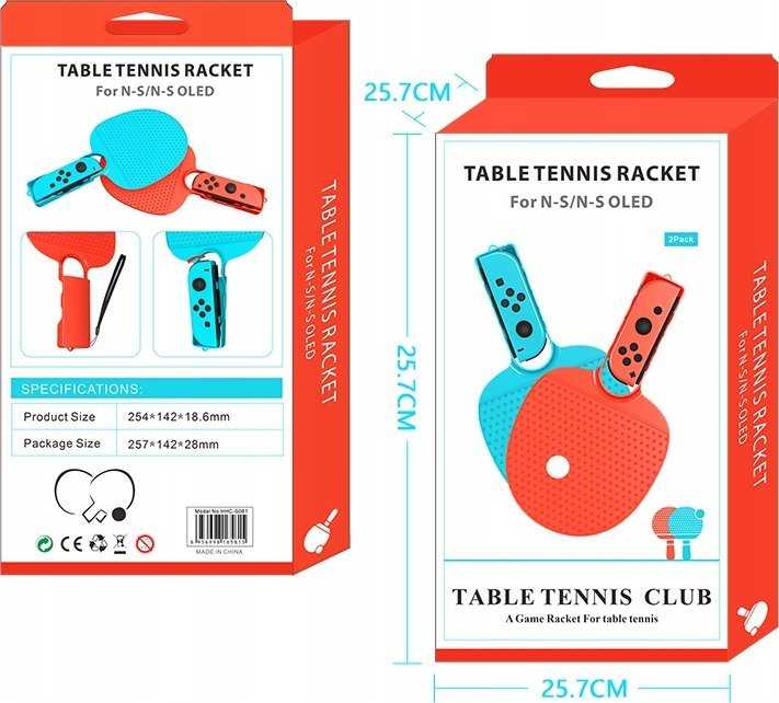 2 Rakieta Paletka Tenis Stołowy Ping-pong Na Joycon Do Nintendo Switch Oled / Jys-s081