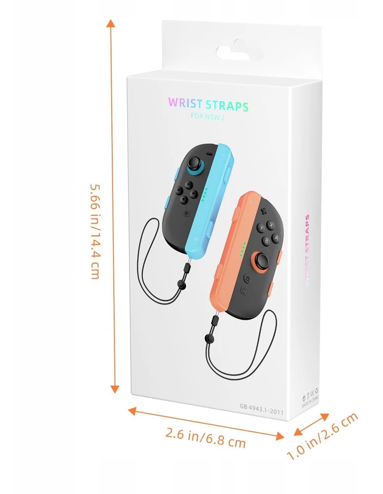 JYS 2x Grip laikiklis vertikaliam Joy-Con + dirželis Nintendo Switch 2 juodas (SB11088)