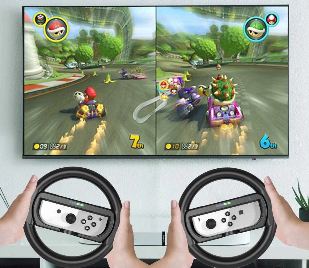 jys 2x Vairas + Laikiklis 2w1 Do Nintendo Switch Oled I Nintendo Switch / 2x Juodas