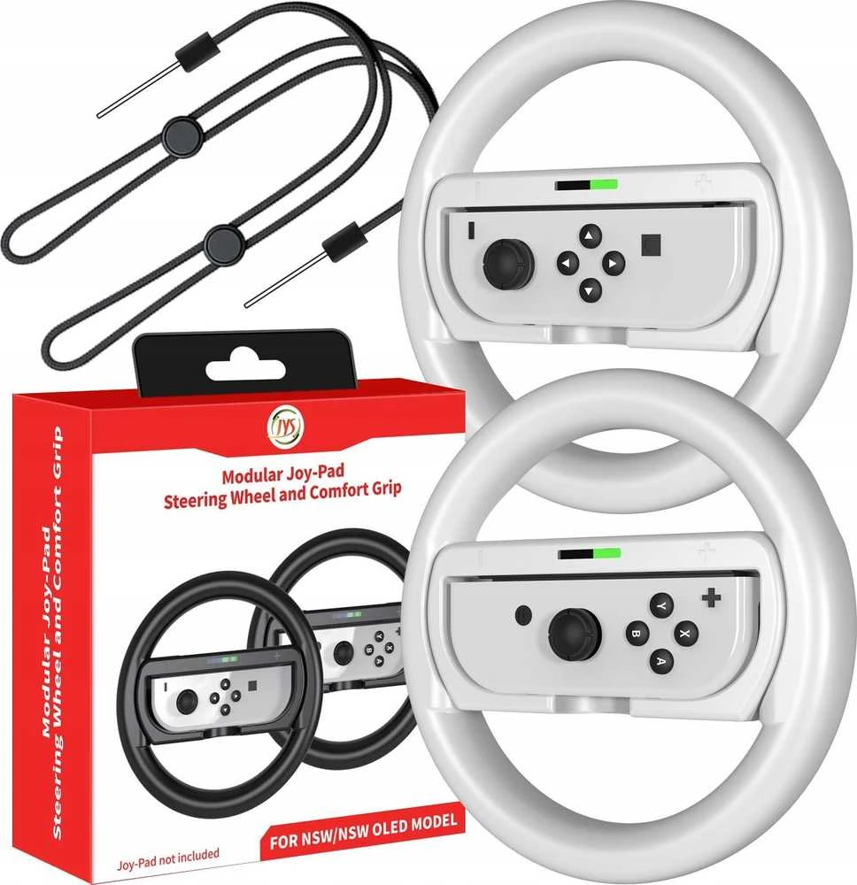 jys 2x Vairas + Laikiklis 2w1 Do Nintendo Switch Oled I Nintendo Switch / Baltas