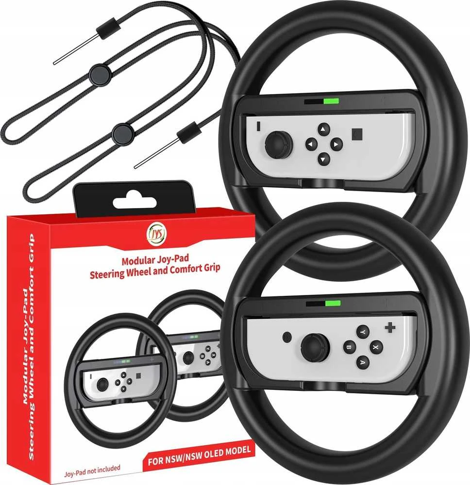 jys 2x Vairas + Laikiklis 2w1 Do Nintendo Switch Oled I Nintendo Switch / 2x Juodas