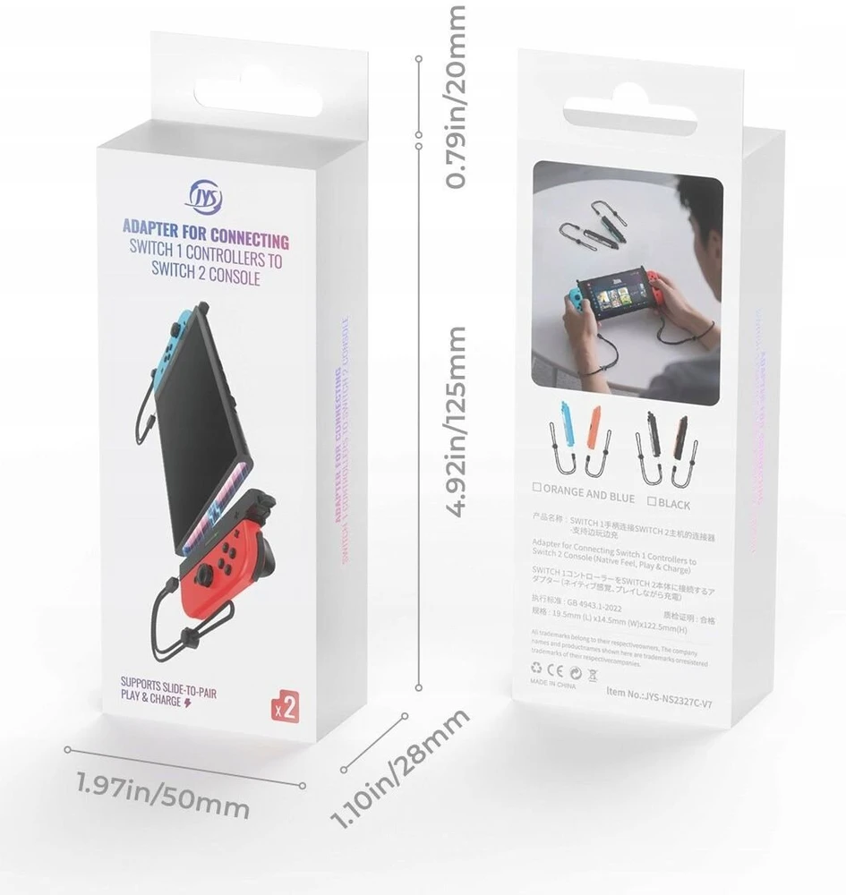 JYS Adapteris Redukcija Laikiklis su 2x Joy-Con nuo Nintendo Switch / OLED prie Switch 2 JYS-NS2327C-V7 (SB11942)