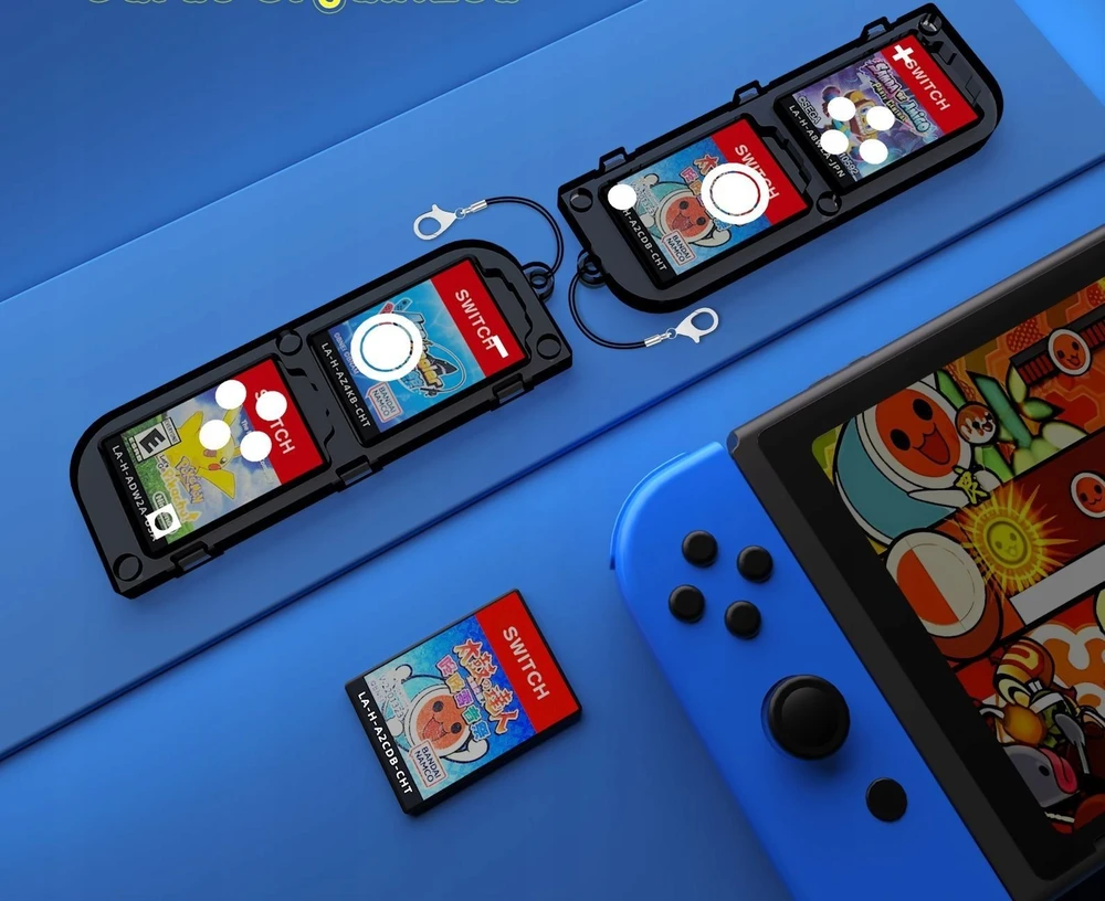 jys Pudełko Dėklas Case Futerał Obudowa Box Na žaidimų kortelėm skirtų Nintendo Switch Oled / Transparentny - Juodas