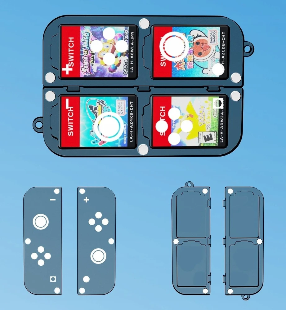 jys Pudełko Dėklas Case Futerał Obudowa Box Na žaidimų kortelėm skirtų Nintendo Switch Oled / Transparentny - Juodas