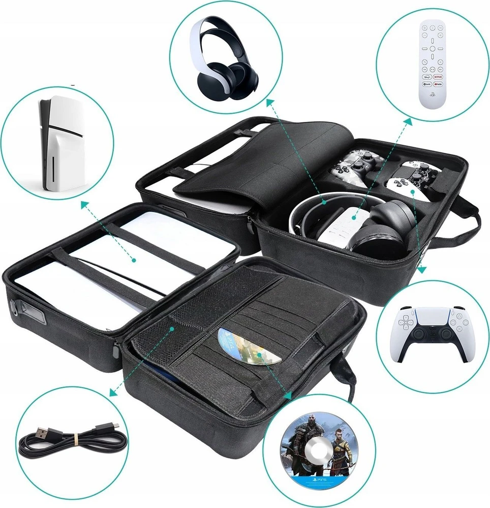 JYS Case Cover Dėklo krepšys, skirtas Sony Playstation 5 Ps5 Slim / Jys-p5179