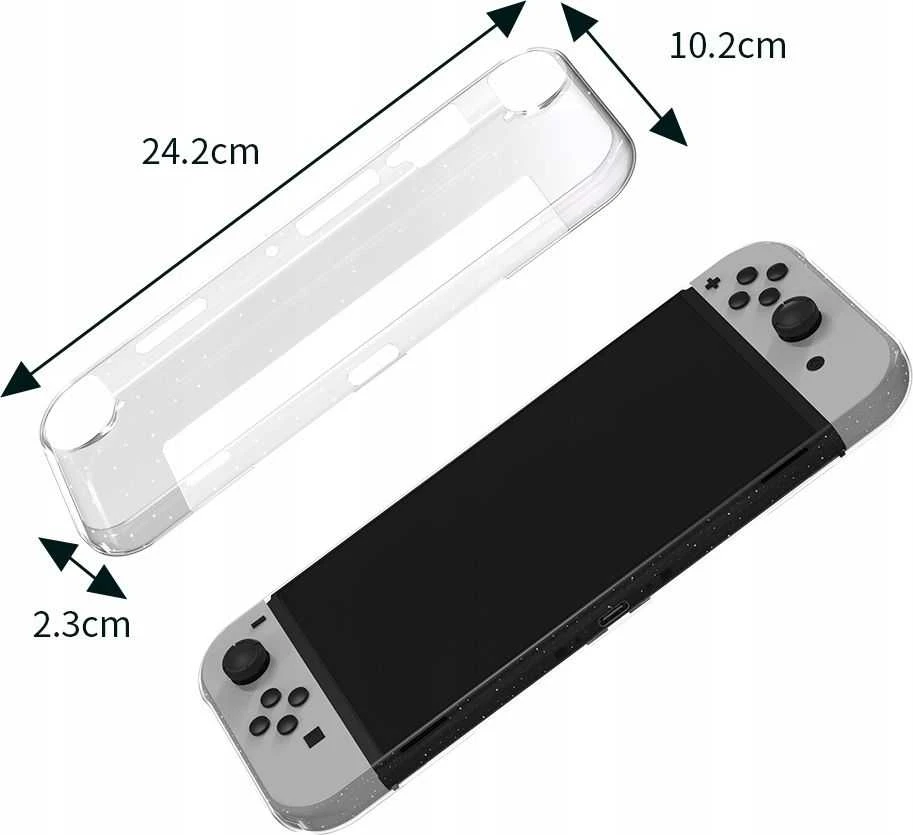 jys Dėklas Case Dėklas Na Do Nintendo Switch Oled / Permatomas Z Brokatem