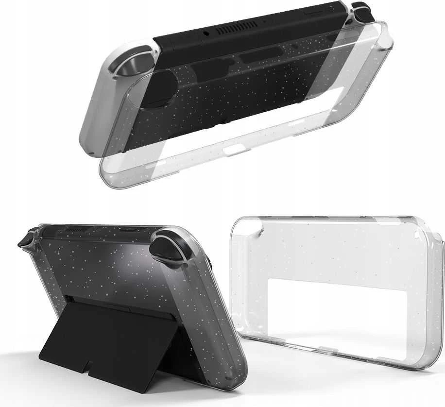 jys Dėklas Case Dėklas Na Do Nintendo Switch Oled / Permatomas Z Brokatem