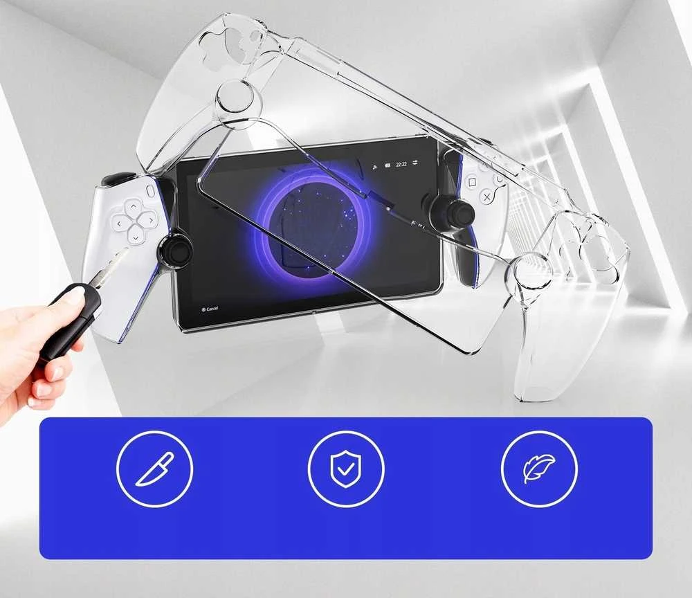 JYS dėklas, skirtas „Sony Playstation PS Portal“ konsolei, permatomas (SB8838)