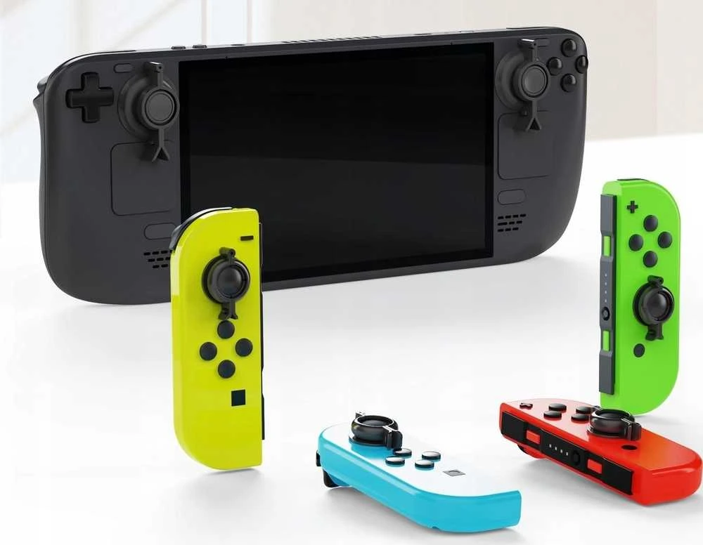 JYS Rinkinys do Steam Deck / Nintendo Switch OLED / Osłony na Joystick + Adapteris na 2x Type-C + Stojak JYS-SD015 (SB7540)