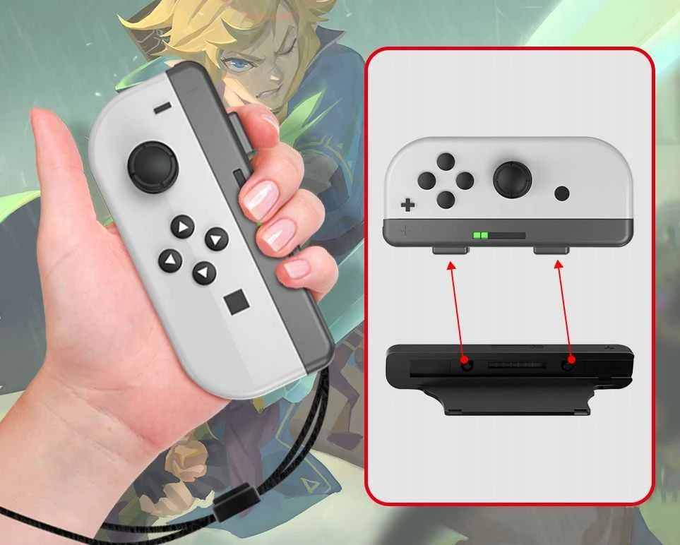 jys 2x rankenėlės Uchwyty Joy-Cony Nintendo Switch Oled / NS226 / 2x Juodas