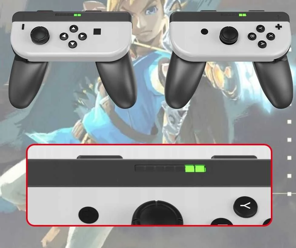 jys 2x rankenėlės Uchwyty Joy-Cony Nintendo Switch Oled / NS226 / 2x Juodas