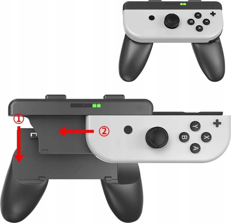 jys 2x rankenėlės Uchwyty Joy-Cony Nintendo Switch Oled / NS226 / 2x Juodas