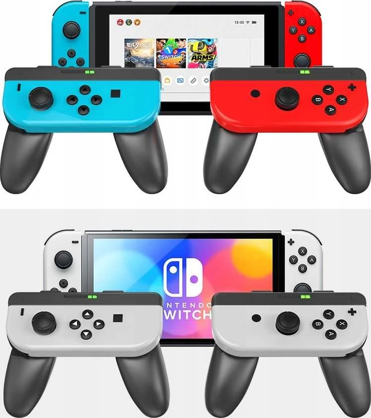 jys 2x rankenėlės Uchwyty Joy-Cony Nintendo Switch Oled / NS226 / 2x Juodas
