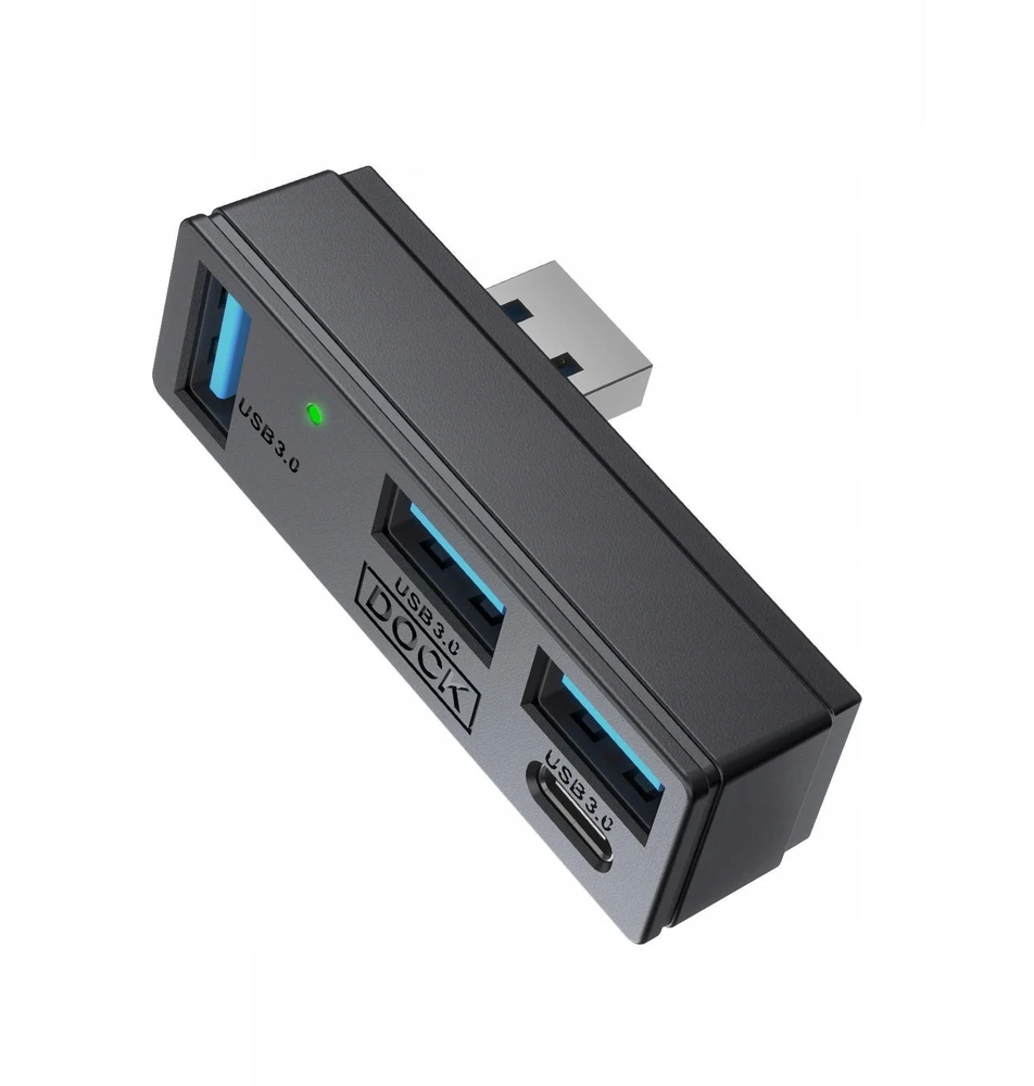 „JYS Hub“ adapteris „JYS-SDM007-V2“ 4 viename USB 3.0 3x USB-A 1x USB-C 5 Gb/s, skirtas PS5 / PC Steam Machine (SB11944)