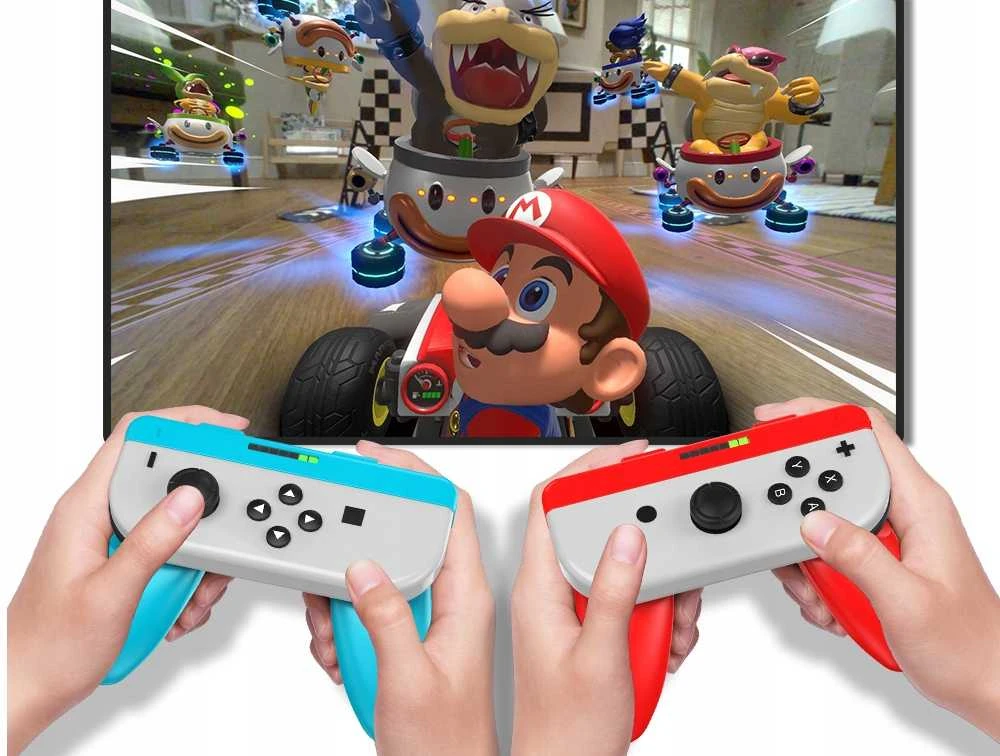 jys 2x Handgrip Uchwyty Joy-cony Nintendo Switch Oled / Ns226 / Mėlyna-raudona