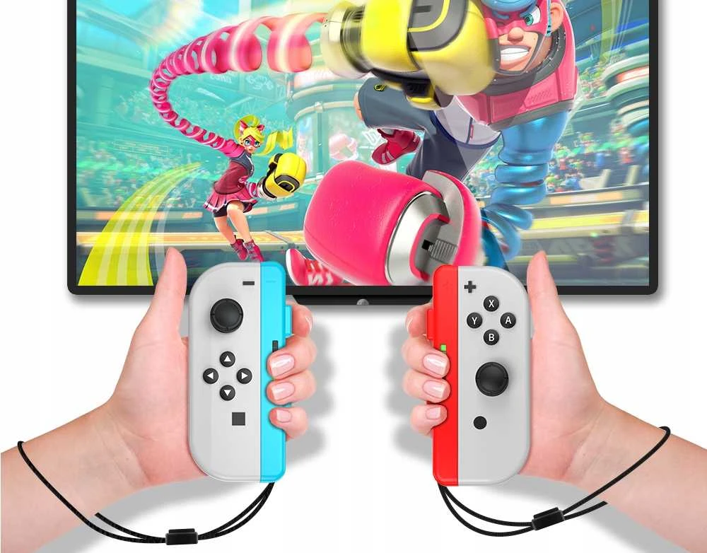 jys 2x Handgrip Uchwyty Joy-cony Nintendo Switch Oled / Ns226 / Mėlyna-raudona