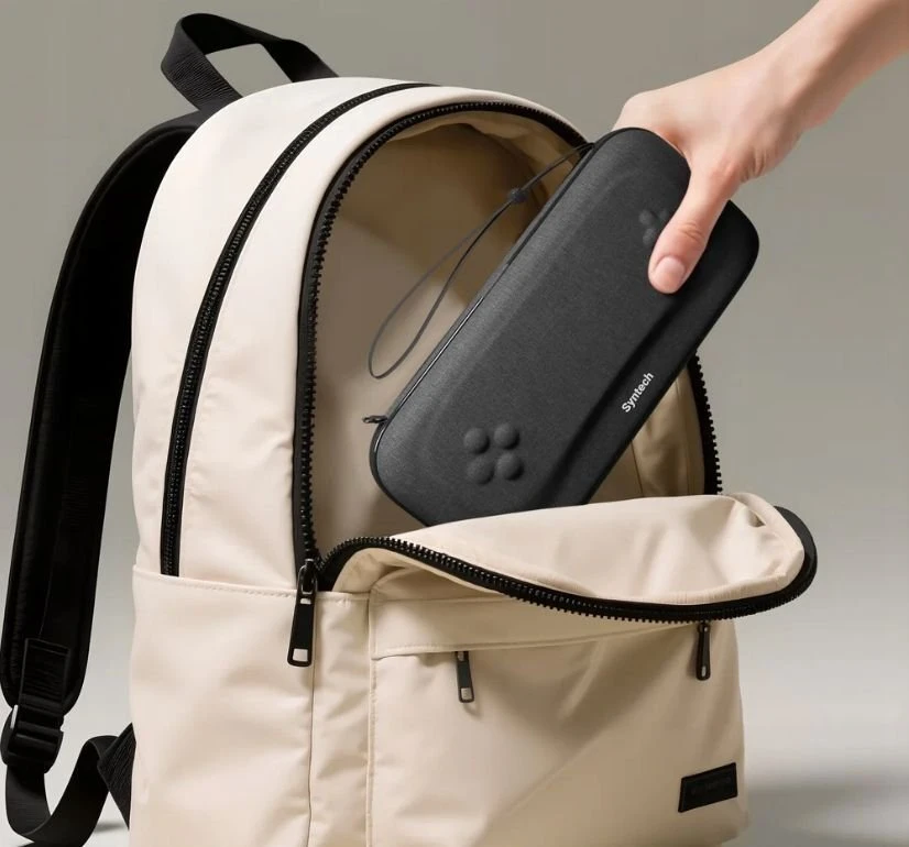 JYS Kietas dėklas Nintendo Switch 2 / G11 Mėlynas su raudonu užtrauktuku (SB11137)