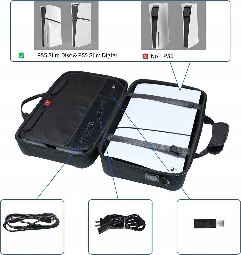 Futerał Dėklas Walizka Case Krepšys Do Sony Playstation 5 Ps5 Slim + Ps Portal / Jys-p5198