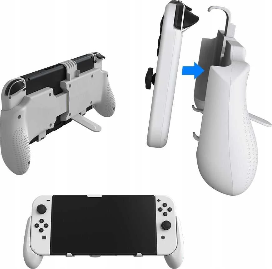 JYS Grip rankena, skirta Nintendo Switch OLED / Lite balta
