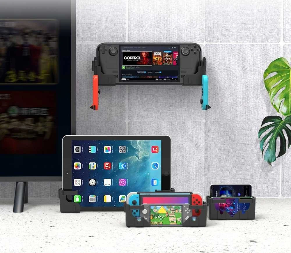 jys Laikiklis sieninis laikiklis, skirtas „Nintendo Switch“ / „Switch Oled“ / „Switch Lite“ / „Steam Deck“ + Priedai / Ns247
