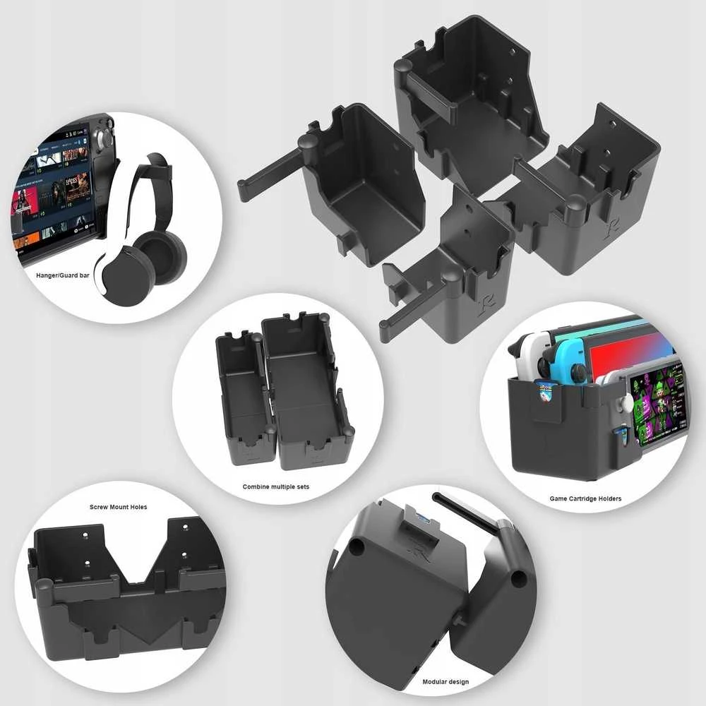 jys Laikiklis sieninis laikiklis, skirtas „Nintendo Switch“ / „Switch Oled“ / „Switch Lite“ / „Steam Deck“ + Priedai / Ns247