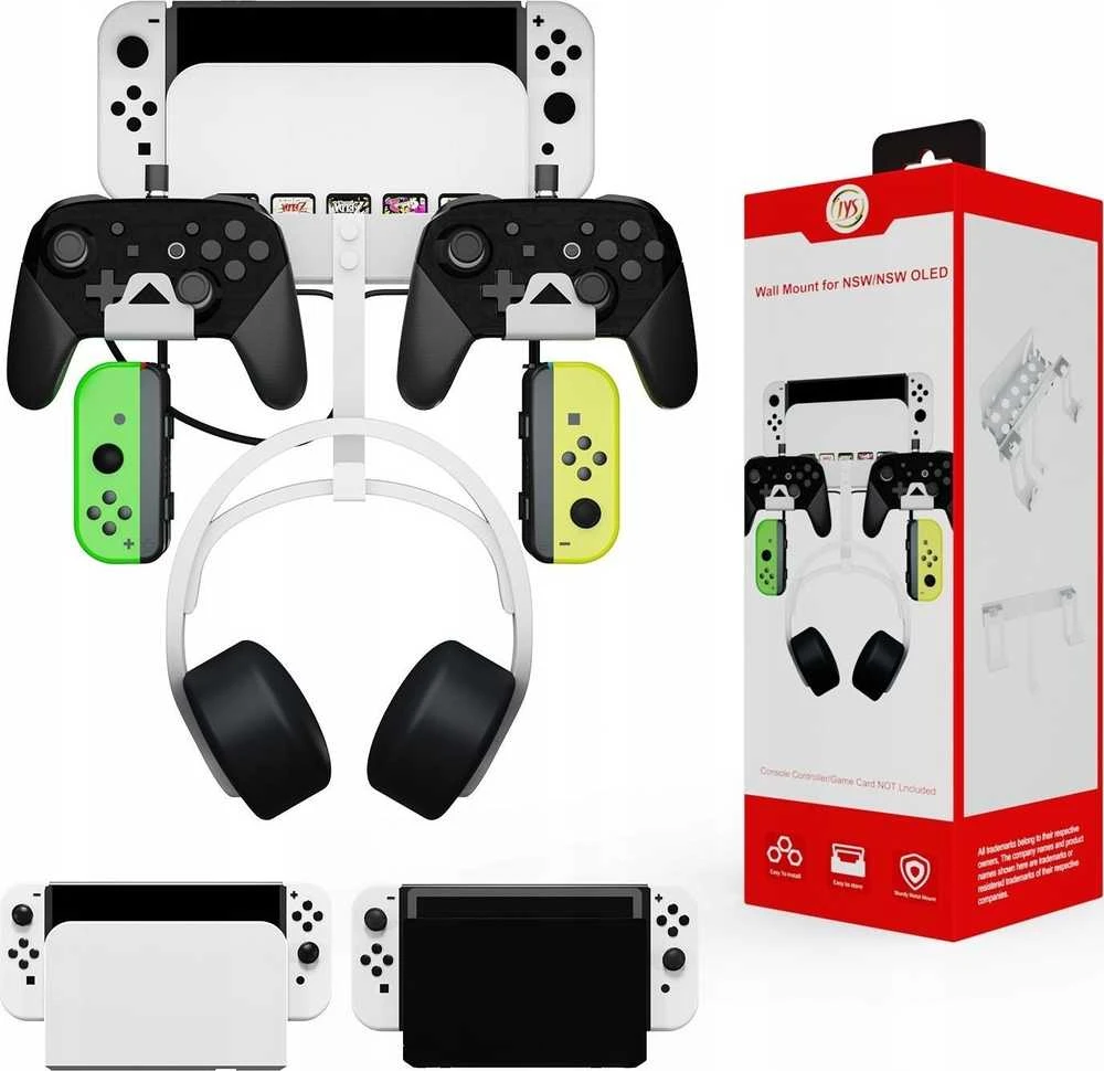 JYS Laikiklis prie sienos Nintendo Switch / Switch OLED / Switch Lite / NS252