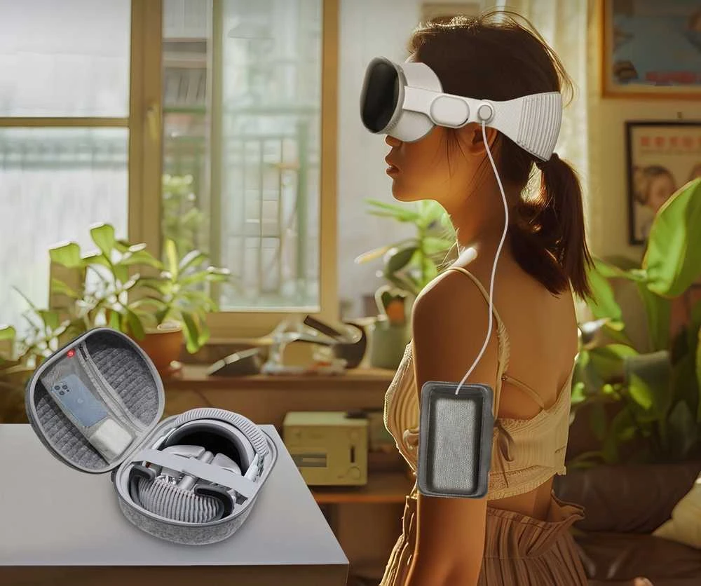 JYS Opaska Dirželis Dėklas Na Rękę Do Baterii Od Okularów Gogli Vr Apple Vision Pro / Jys-app003
