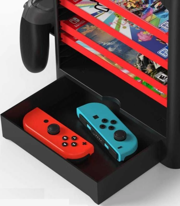 jys organizatoriaus stovas konsolėms, planšetėms, priedams ir žaidimams „Nintendo Switch“ / „Switch Oled NS153“