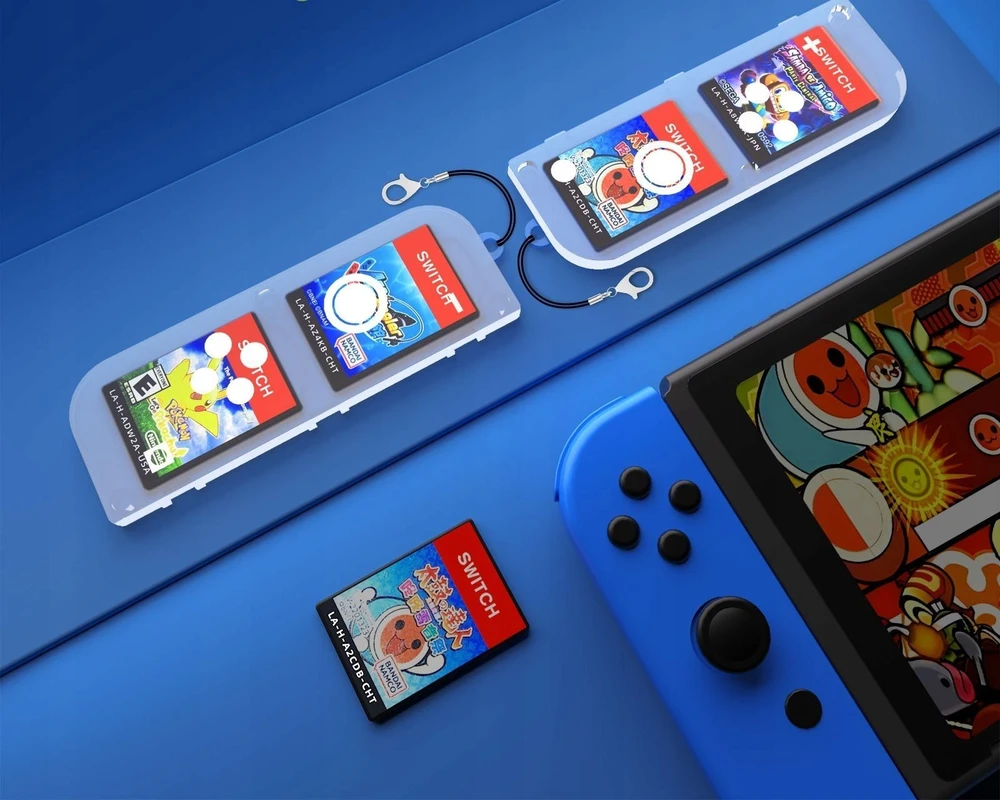 Pudełko Dėklas Case Futerał Obudowa Box Na žaidimų kortelėm skirtų Nintendo Switch Oled / Jys-ns257 / Permatomas
