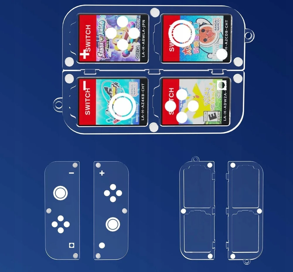 Pudełko Dėklas Case Futerał Obudowa Box Na žaidimų kortelėm skirtų Nintendo Switch Oled / Jys-ns257 / Permatomas