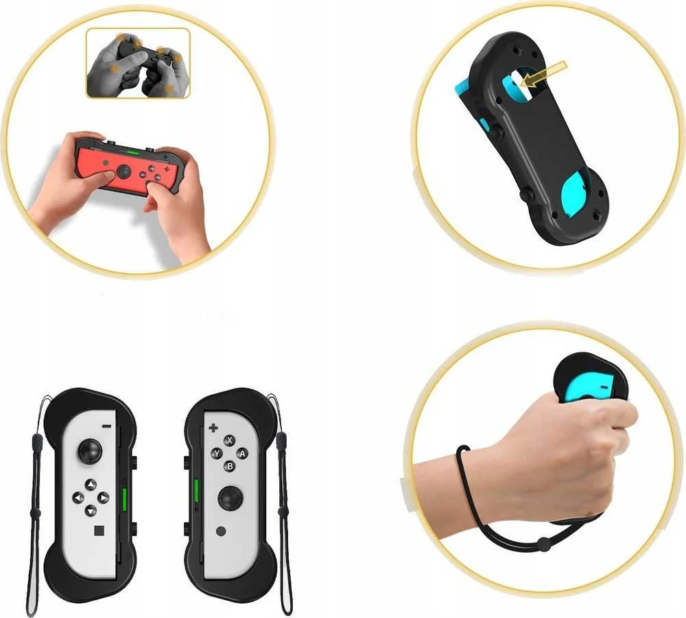JYS Rinkinys 12x Priedai Uchwyty Sport Nintendo Switch / Oled / Ns241