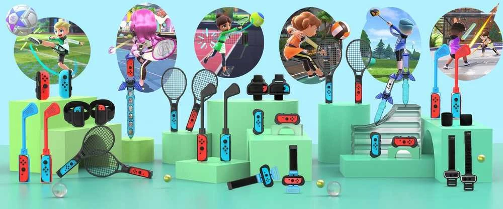 JYS Rinkinys 12x Priedai Uchwyty Sport Nintendo Switch / Oled / Ns241