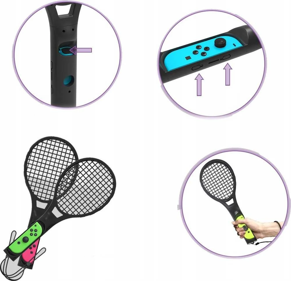 JYS Rinkinys 12x Priedai Uchwyty Sport Nintendo Switch / Oled / Ns241