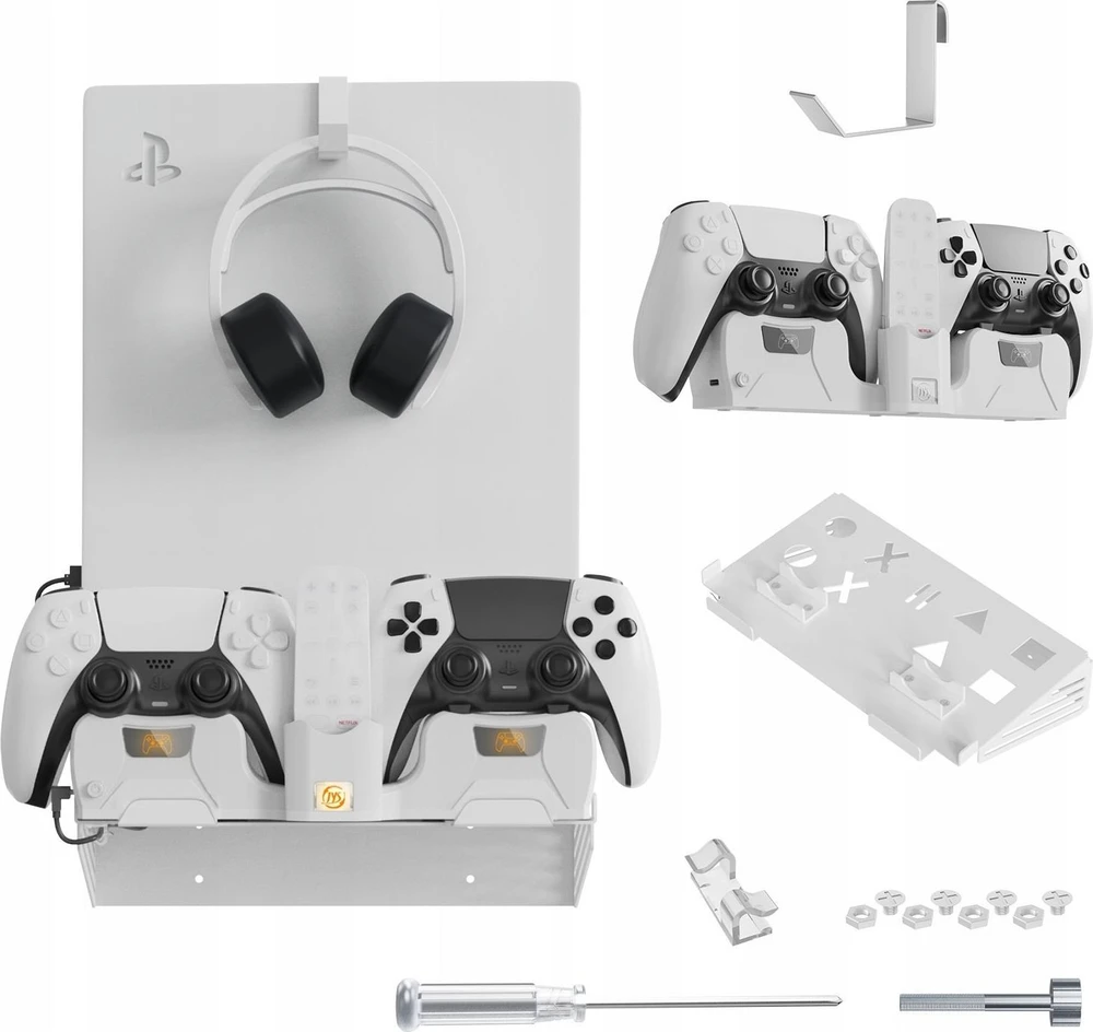 „JYS“ sieninis laikiklis + 2 viename įkroviklis, skirtas „Sony PlayStation PS5“ / „PS5“ (PS5181)