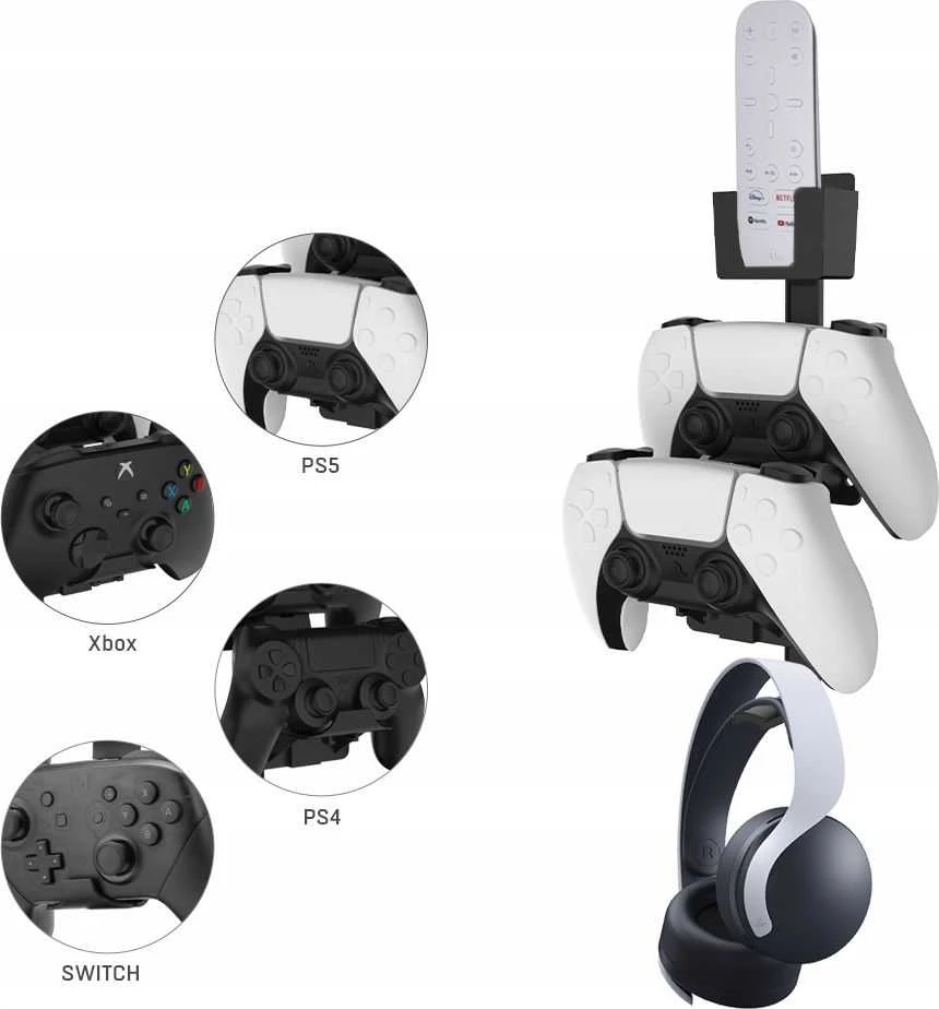 JYS 3in1 sieninė kabykla PS5, PS4, XBOX, Nintendo Switch priedams