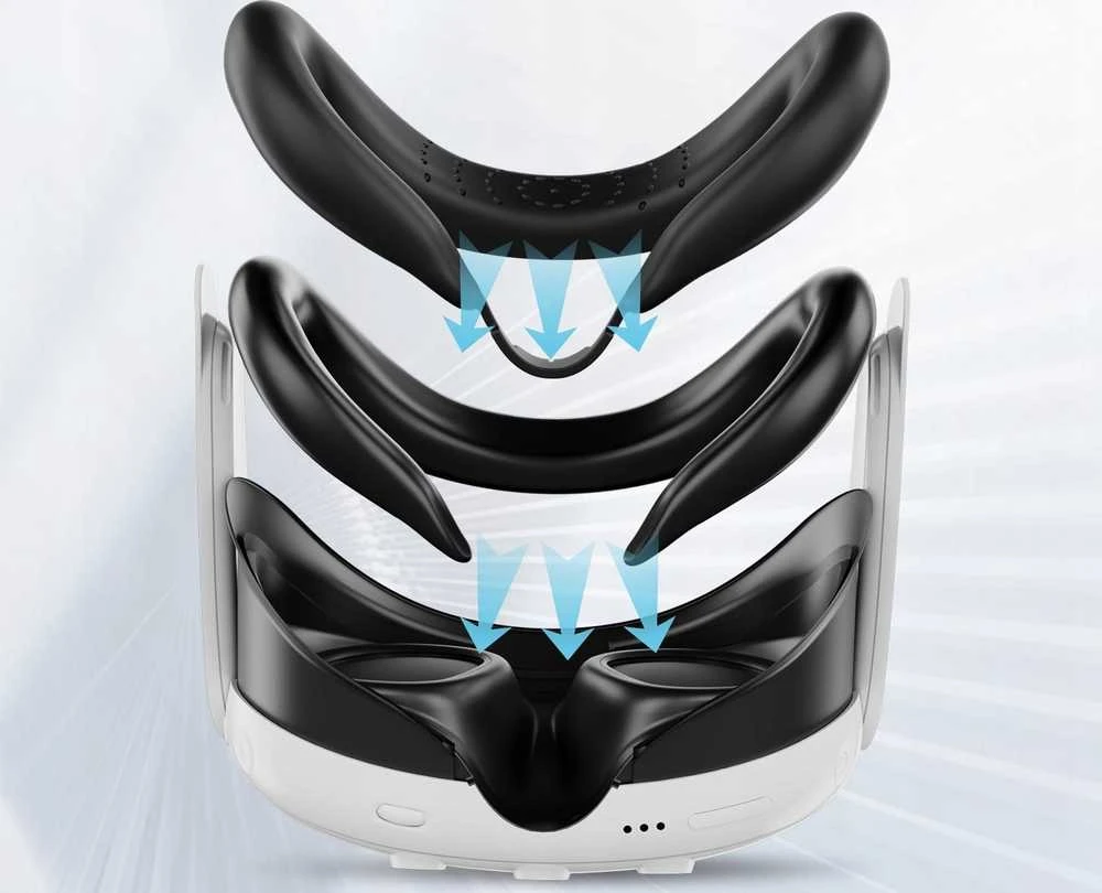 JYS silikoninio dangtelio apsauginio dangtelio dėklas, skirtas Vr Meta Quest 3 / Mq15 akiniams