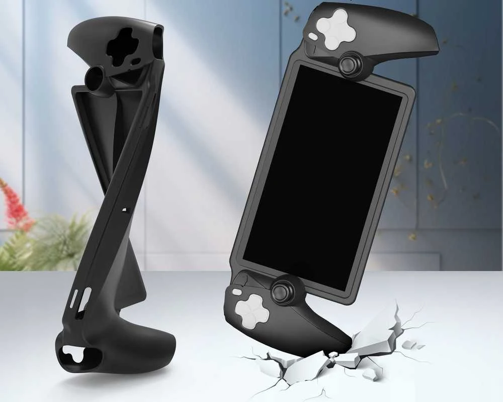 JYS silikoninis dangtelis su rankena, skirtas „PlayStation Portal P5183“, juodas (SB8169)